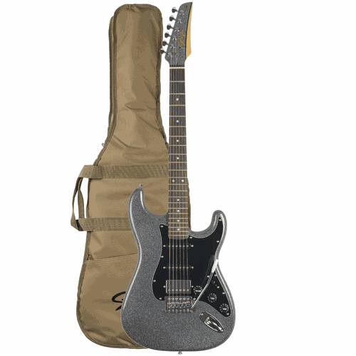 Guitarra Seizi Fun Katana Musashi Hss - Space Grey Sparkle Escudo Black